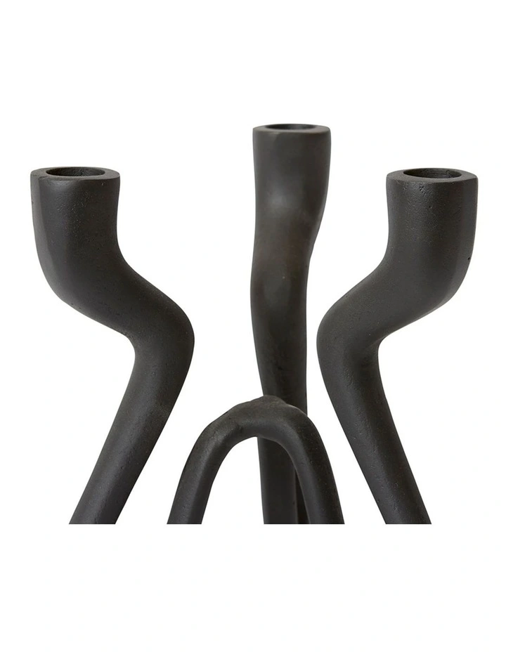 Laquan Candle Holder 21cm in Black image 2