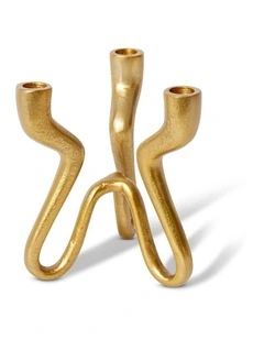 Laquan Candle Holder 21cm in Gold