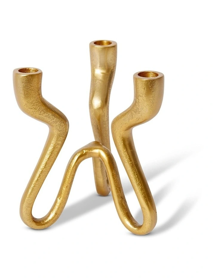 Laquan Candle Holder 21cm in Gold image 2