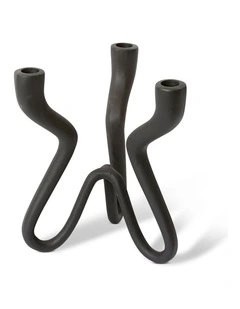Laquan Candle Holder 25cm in Black