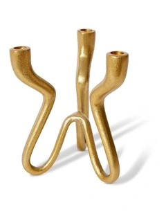 Laquan Candle Holder 25cm in Gold