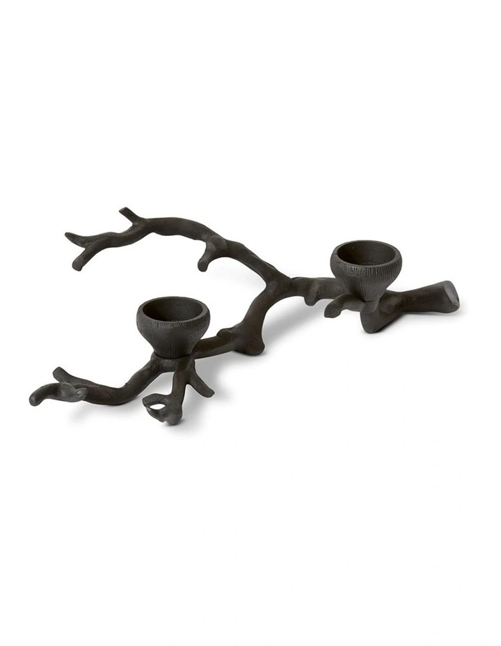 Branch Tealight Candle Holder Small in Black image 1