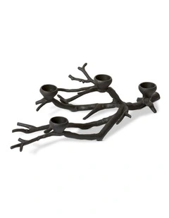 Branch Tealight Candle Holder Large in Black