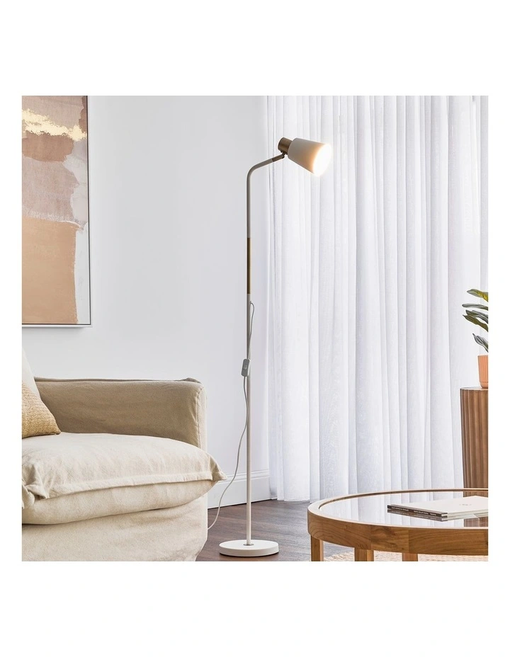 Avi Floor Lamp 149cm in White image 5
