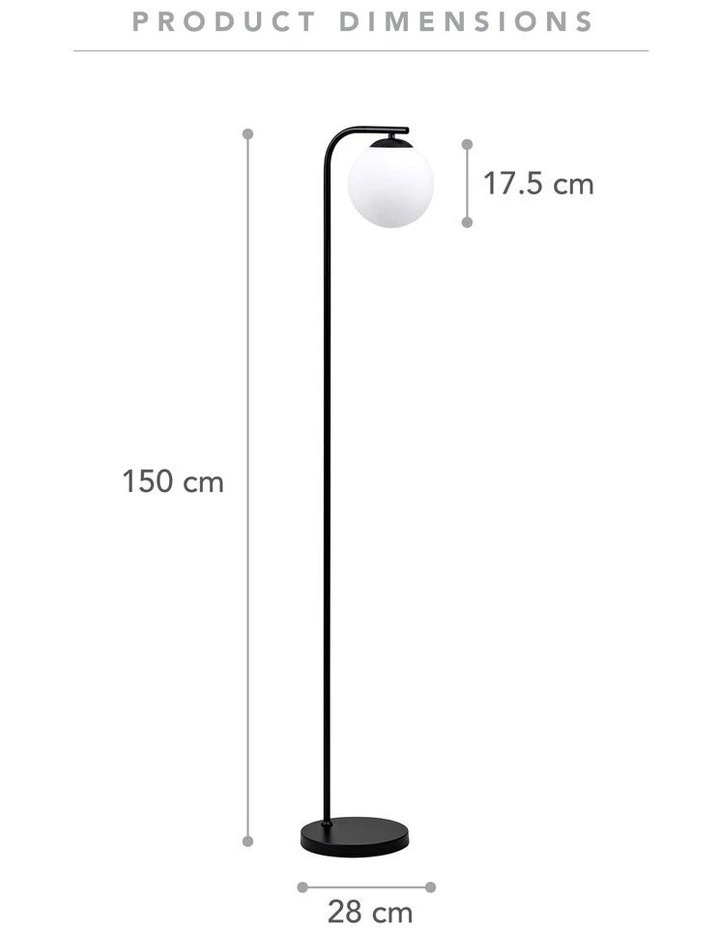 Lexington Floor Lamp 150cm in Black image 3