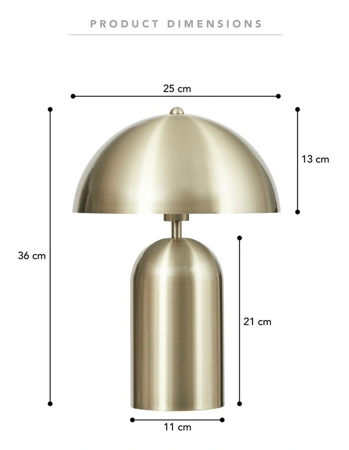 Mushroom Table Lamp 36cm in Gold image 3