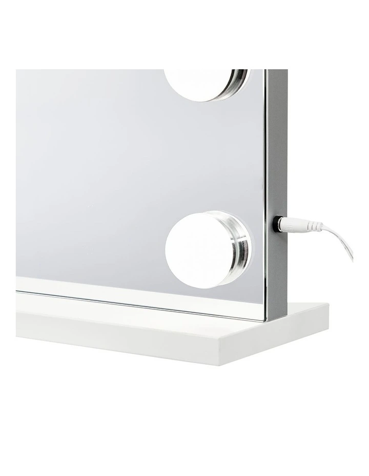 Hollywood LED Large Rectangle Vanity Mirror 57cm in Clear image 6