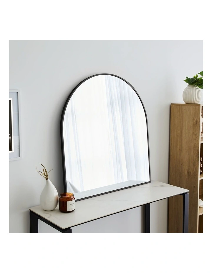 Naomi Large Arch Mirror 85cm in Black image 2