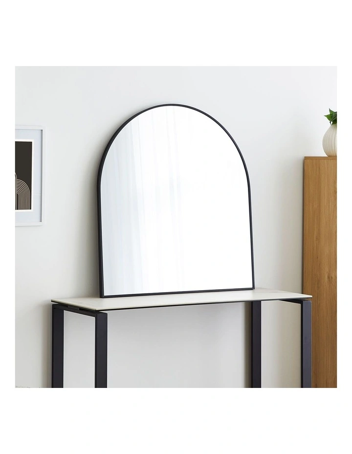 Naomi Large Arch Mirror 85cm in Black image 4