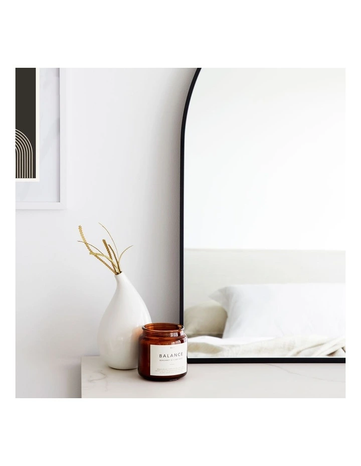 Naomi Large Arch Mirror 85cm in Black image 5