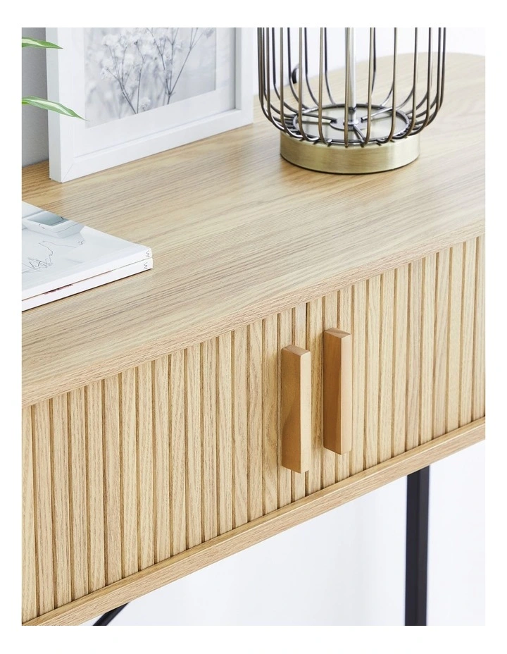 Haven Sliding Door Console Table 100cm in Natural image 6