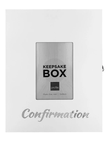 Confirmation Keepsake Memory Box in White