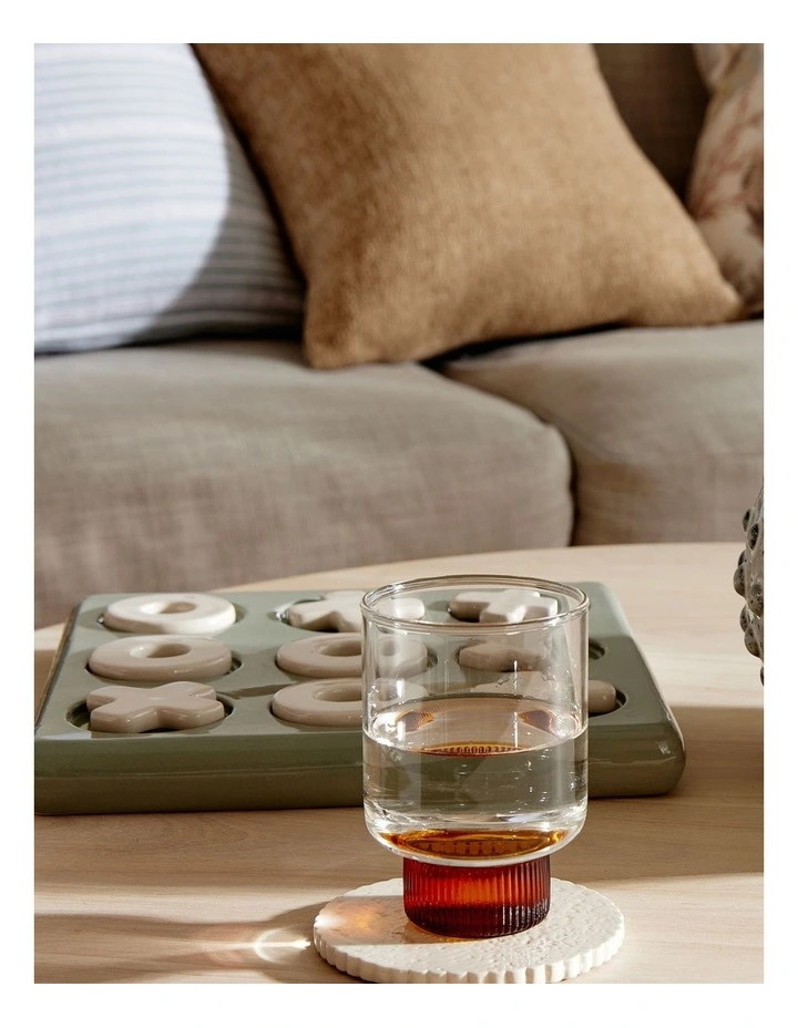 Ceramic Tic Tac Toe 26X26X3.5cm in Blue/White image 4