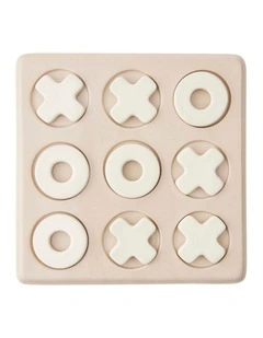 Ceramic Tic Tac Toe 26X26X3.5cm in Sand