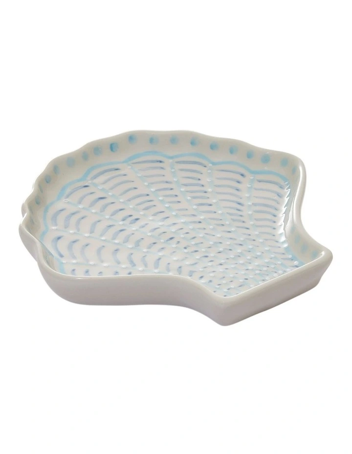 Shell Plate 17.5x17x2cm in Blue image 1