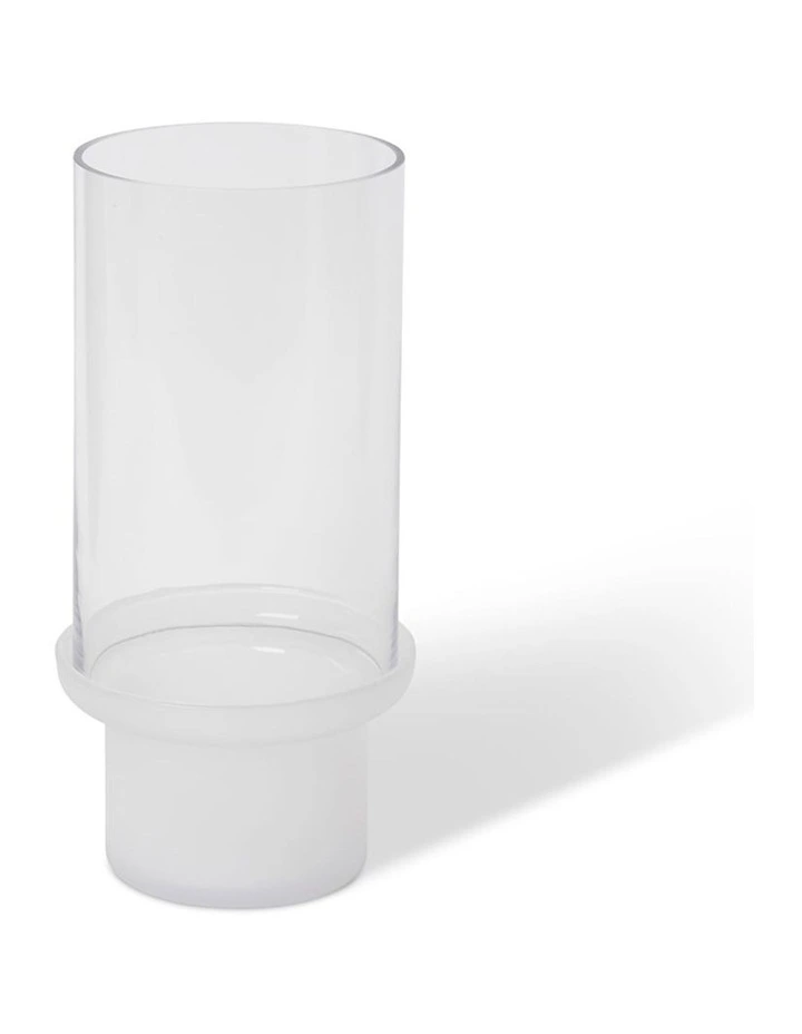 Hondo Hurricane Candle Holder 34cm in Clear and White image 2