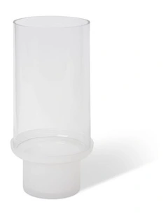 Hondo Hurricane Candle Holder 45cm in Clear and White