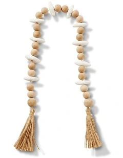 Sorrento Decor Bead Garland in Natural and White