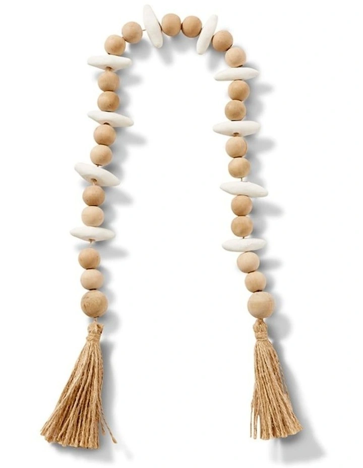 Sorrento Decor Bead Garland in Natural and White image 1