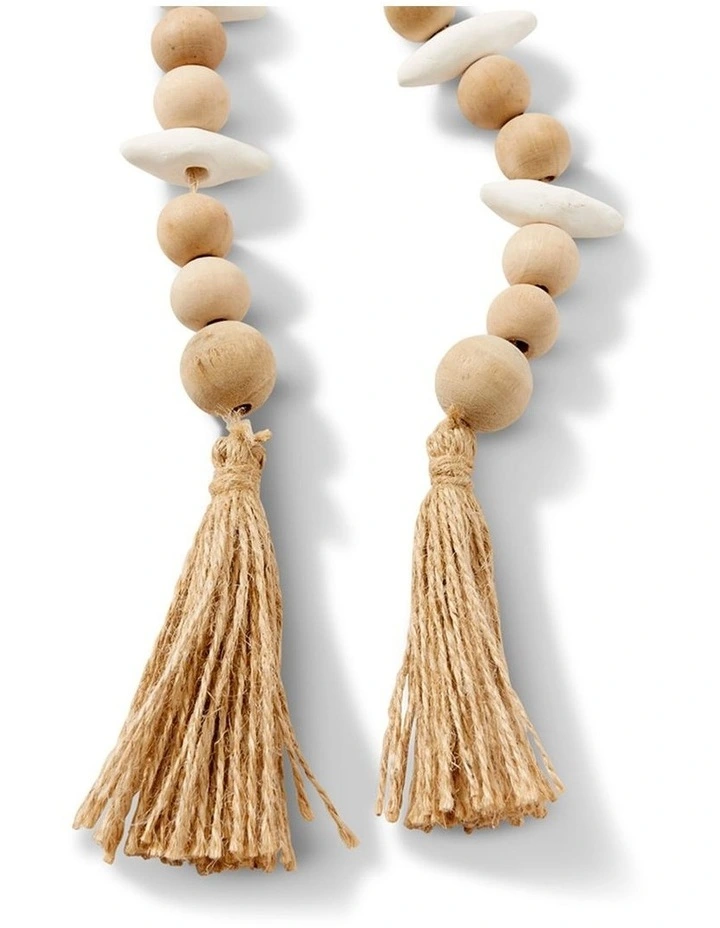Sorrento Decor Bead Garland in Natural and White image 2