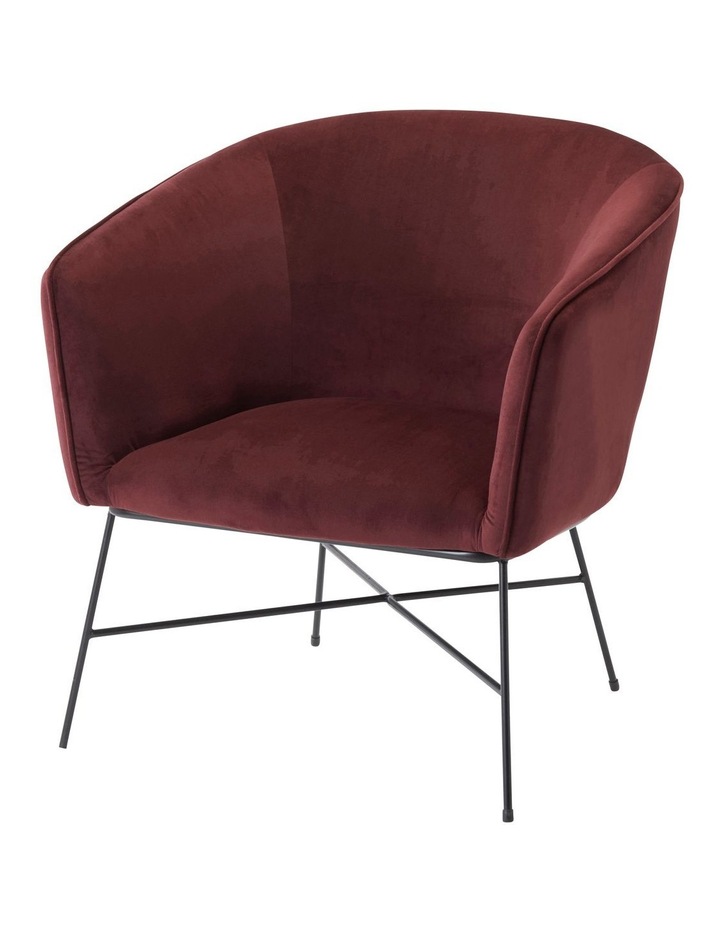 Amalfi Larsen Armchair Burgundy Velvet 75x89cm Ebay