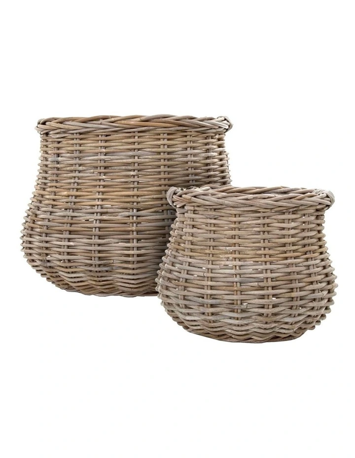 Cancun Baskets Set of 2 in Brown/Grey image 1