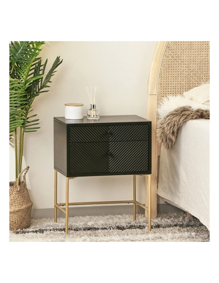 Chelsea Bedside Table in Black image 2