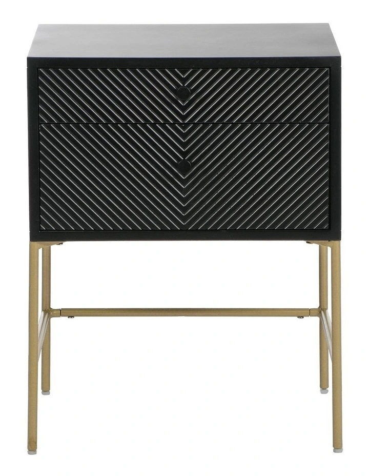 Chelsea Bedside Table in Black image 4