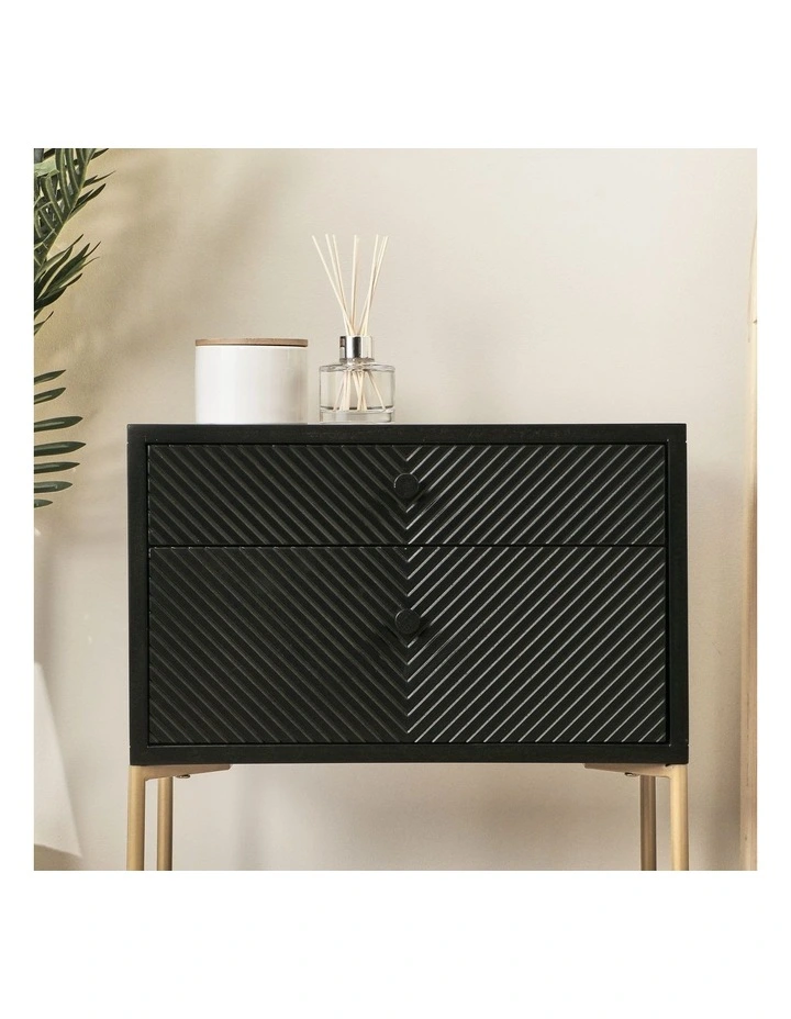 Chelsea Bedside Table in Black image 6