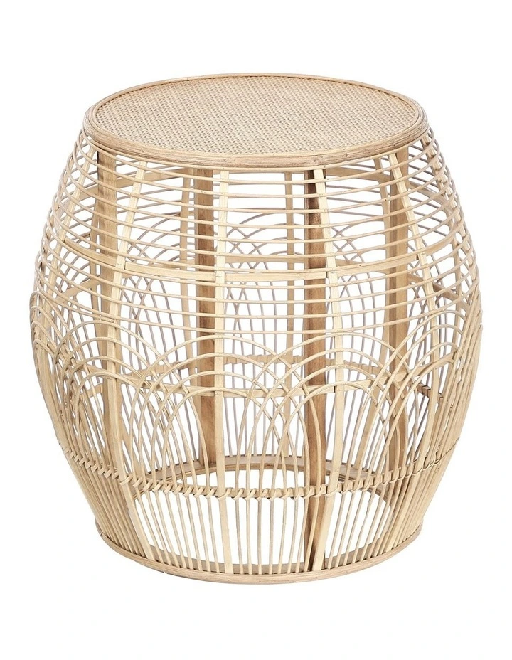 Ismani Rattan Side Table in Natural image 1