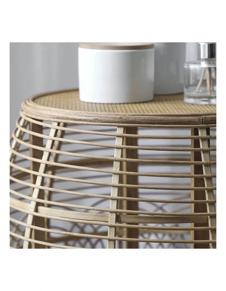 Ismani Rattan Side Table in Natural image 5