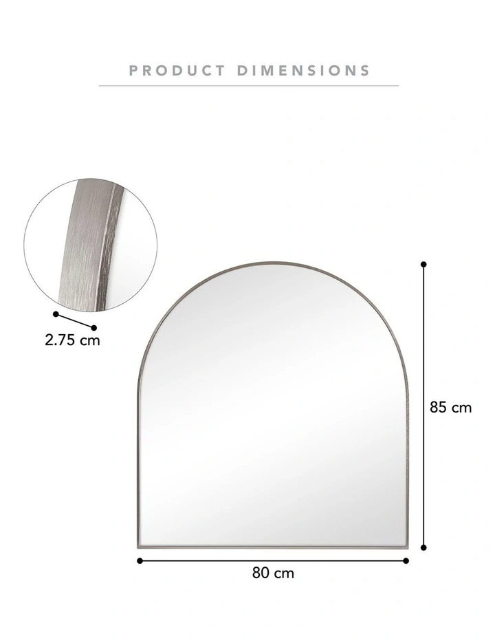 Naomi 85cm Large Arch Mirror in Gunmetal image 3