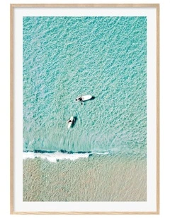 Australian Made Aqua Boards Art Print A0 Frame in Natural Frame