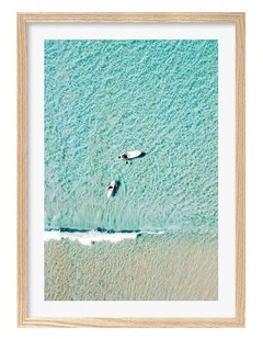 Australian Made Aqua Boards Art Print A1 Frame in Natural Frame