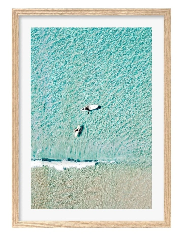 Australian Made Aqua Boards Art Print A1 Frame in Natural Frame image 1
