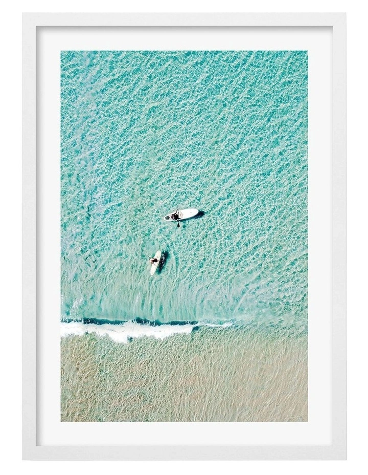 Australian Made Aqua Boards Art Print A1 Frame in White Frame image 1