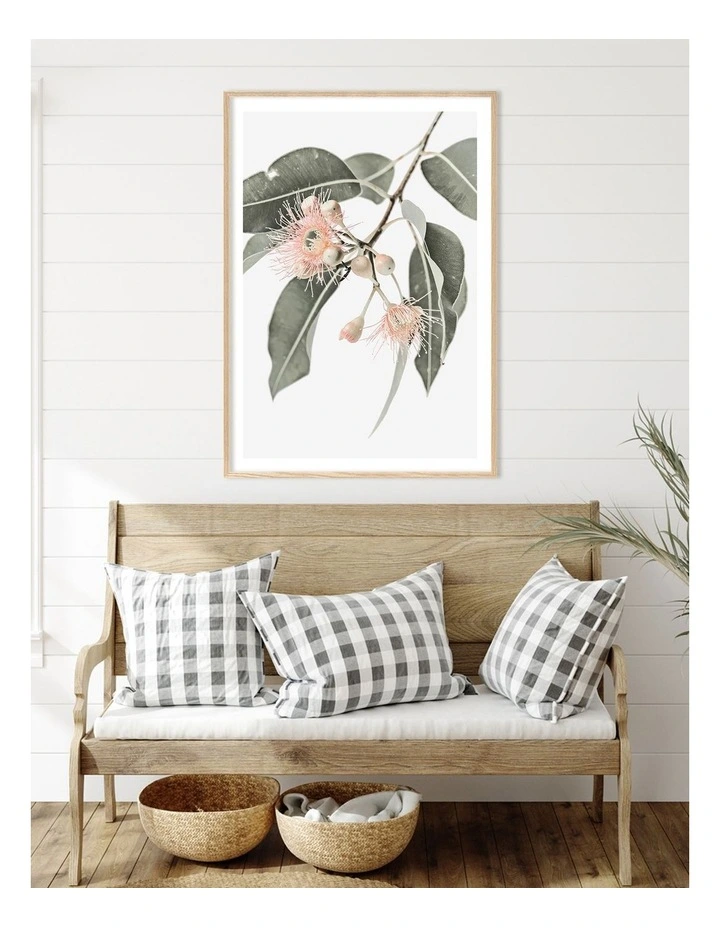 Australian Made Eucalyptus Foliage Art Print A0 Frame in Natural Frame image 2
