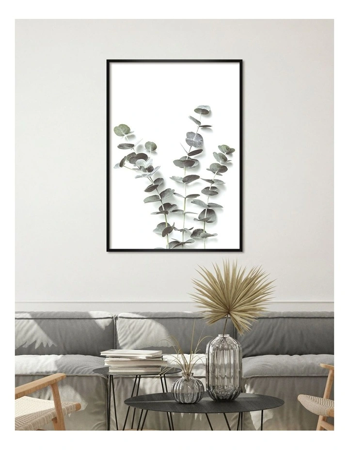 Australian Made Eucalyptus Foliage Art Print A0 Frame in Black Frame image 2