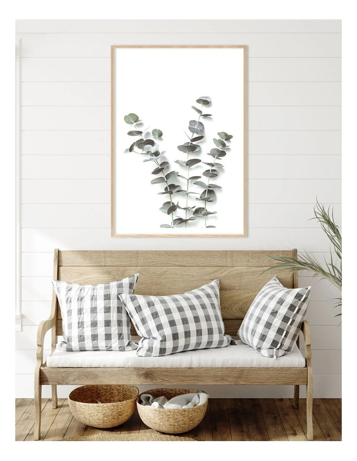 Australian Made Eucalyptus Foliage Art Print A0 Frame in White Frame image 2