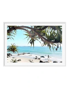 Australian Made Ocean View Art Print A0 Frame in White Frame