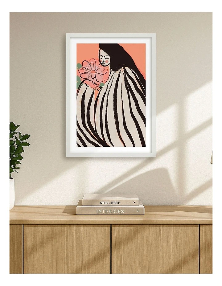 Australian Made A Silent Moment Peach Print in White image 2