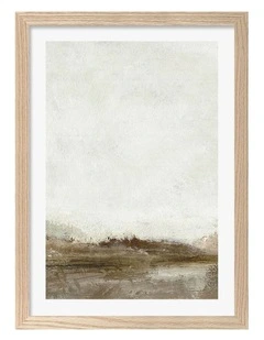Australian Made Away From Hear 1 Print Wall Art Frame in Natural Oak