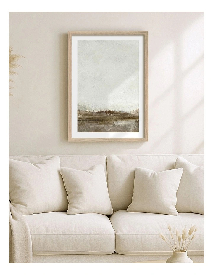 Australian Made Away From Hear 1 Print Wall Art Frame in Natural Oak image 2