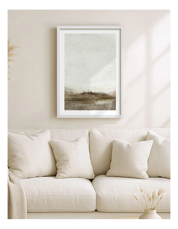 Australian Made Away From Hear 1 Print Wall Art Frame in White image 2