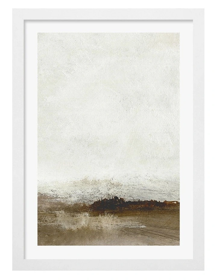 Australian Made Away From Hear 2 Print Wall Art Frame in White image 1