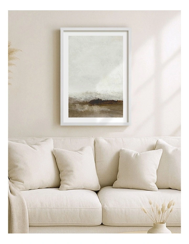 Australian Made Away From Hear 2 Print Wall Art Frame in White image 2