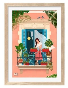Australian Made Barcelona Framed Print Wall Art Frame in Natural Oak