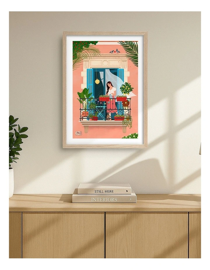 Australian Made Barcelona Framed Print Wall Art Frame in Natural Oak image 2