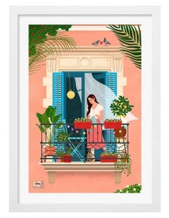 Australian Made Barcelona Print Wall Art Frame in White