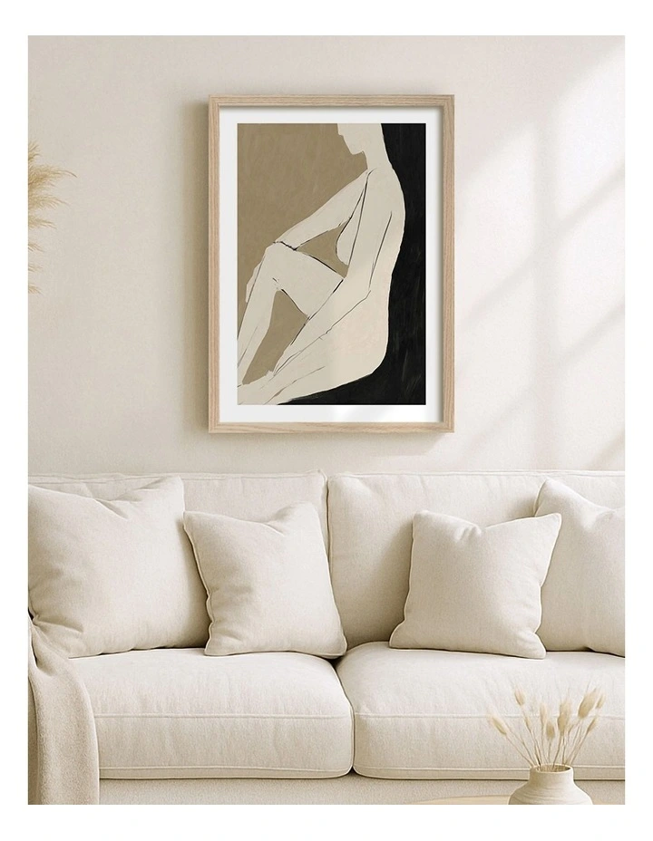 Australian Made Chill Abstract Print Wall Art in Natural Oak image 2